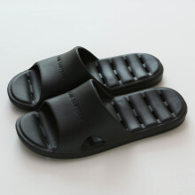 Fashion All Seasons Men Slippers Flat Non Lightweight Home Bathroom Waterproof Comfortable Hollow Sole Design Slippers for Men Black 11.5