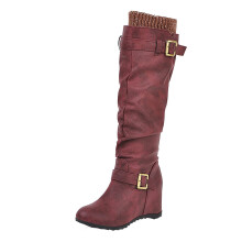 Dames werklaarzen, exportmodel, snoepkleurige lakleren synthetische stof, damesmodel, ritssluiting aan de achterkant, dikke hak, ronde neus, over de