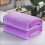 Flannel Throw Blanket Purple King Size 5