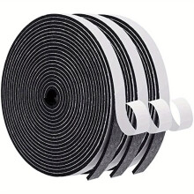 EASTIN Set van 3 Deurafdichtingsstrips 1/2 inch breed x 1/8 inch dik Geluidsisolerende afdichtingsstrip voor ramen en deuren Totale lengte 50 voet