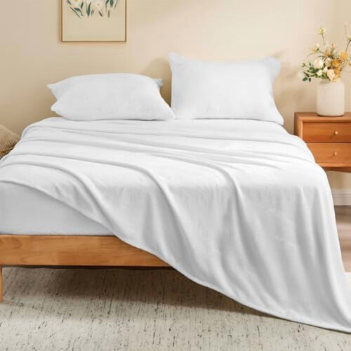 Σετ σεντόνια fleece Queen Size από μαλακό, ζεστό μικροφλίς 1