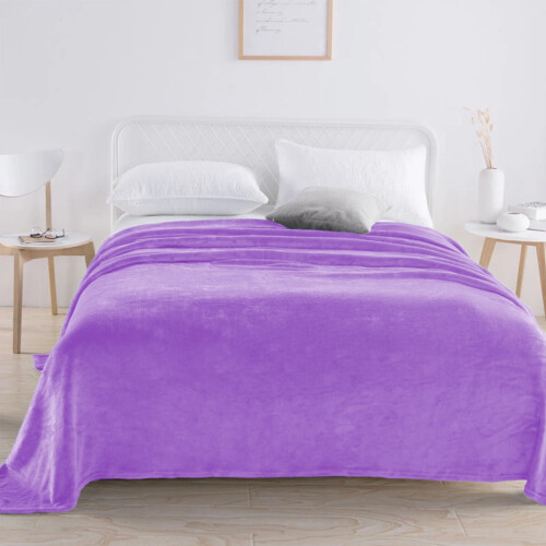 Lilla flanneltæppe 150x200 cm polyester 1
