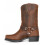 Cowboy Boots for Men Square Toe Pull on Western Boot Leather Mid Calf Casual Work Boots 5