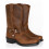 Cowboy Boots for Men Square Toe Pull on Western Boot Leather Mid Calf Casual Work Boots 1