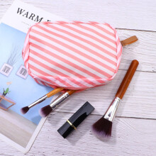 Roze waterdichte make-up tas, duurzaam reisetui voor cosmetica.