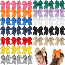 36pcs 8inch Multi-Color Satin Hair Bows Assorted Hair Bows for Girls Suitable for Parties Daily Hairstyling