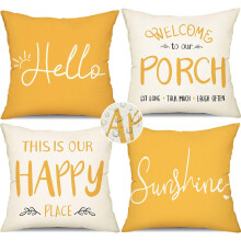 Housses de coussin d'extérieur 50 x 50 cm (lot de 4) en polyester
