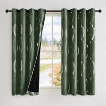 Perdele opace 132x213 cm, 2 panouri, folie argintie cu valuri