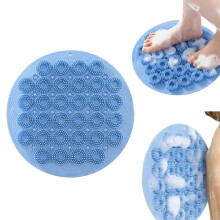 Alfombrilla exfoliante para pies y espalda para la ducha – Cerdas de silicona suaves, secado rápido, montaje en pared, herramienta de baño para