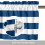 Μπλε & Λευκό Ριγέ Γεωμετρικό Βάλσανο, 54x18in, Θήκη για Ράβδο, Συμβατό με Τυπικές 5