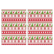 Conjunto de 2 panos de prato natalinos, 45x66cm, estampa xadrez de árvores