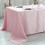 60" x 102" Satin Rectangular Tablecloth Blush Table Linen 3