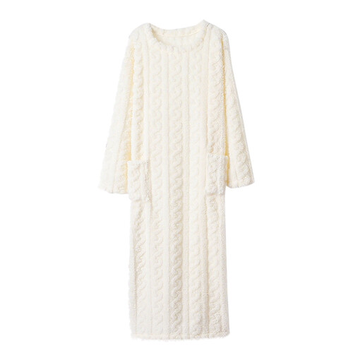 Ζεστή Γυναικεία Ρόμπα με Τσέπες - Cozy Plush Loungewear για Γυναίκες, Απαλές, Χνουδωτές