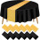 Gold Satin Table Runner & Black Round Tablecloth Set 2