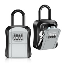 Caja de seguridad para llaves de exterior de 4 dígitos, caja de almacenamiento portátil para montaje en pared, compatible con hogares y agentes