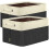Opbevaringskasser i linned til hylder, sort, 2-pak, 43 x 33 cm 1