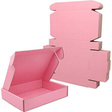 Petites boîtes d'expédition roses (20,3 x 14 x 4,1 cm), paquet de 25 enveloppes ondulées pour loisirs créatifs, cadeaux et petites entreprises