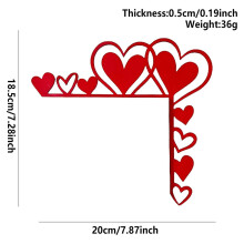 Décoration d'angle de porte pour la Saint-Valentin Yurqghjb, cadre en bois en forme de cœur rouge, 7,9" (B)