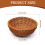 Wicker Fruit & Bread Basket – Handwoven Round Serving Bowl, Compatible with Kitchen Decor 4
