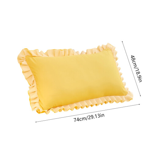 French Ruffle Pillowcase Soft Brushed Polyester Standard 2