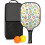 Σετ κουπιών Pickleball από fiberglass με λουλούδια, 2 μπάλες και τσάντα – Συμβατό με 1