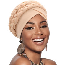 1 st afrikanska kvinnor turbankepsar dubbelt förknutna vridna turbaner för kvinnor huvudduk för kvinnor håromslag täcka mössa