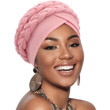 1 Stück Afrikanische Damen-Turbanmütze, doppelt vorgebundener, gedrehter Turban für Damen, Kopftuch für Damen, Haarwickel, Mütze