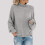 Damen-Strickpullover mit Rollkragen und Weihnachtsmotiv 2