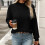 Hässliche Weihnachtspullover für Damen, einfarbiger Rollkragenpullover, stylischer Langarmpullover für den Alltag 3