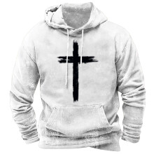 Tröjor för män, tröjor för män och kvinnor, unisex-tröja med ficka, kors, kristen Kristus, hoodie med ficka