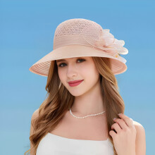 Chapéus de Sol Femininos com Estampa Floral, Chapéu Pequeno Dobrável para Praia, Ideal para Férias na Primavera e no Verão