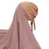 langer, einfarbiger Chiffon-Kopfschal für Damen 1