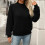 Hässliche Weihnachtspullover für Damen, einfarbiger Rollkragenpullover, stylischer Langarmpullover für den Alltag 2