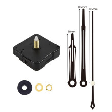 Silent Quartz Clock Wall Clock Mechanism Black Abs Aluminum 1 Set