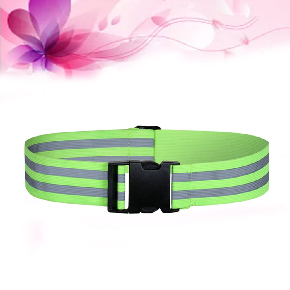 Reflective Cycling Straps For Running And Riding Gear, Light Green, 1 Piece For Enhanced Visibility 9450273733722