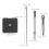 Silent Quartz Clock Wall Clock Mechanism Black Abs Aluminum 1 Set 7