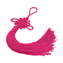 Chinese Knot with Tassels Hanging Pendants Chinese New-Rose Red
