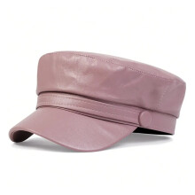 Boina feminina coreana de couro, modelo super estiloso, ideal para atividades ao ar livre e lazer. Acabamento impecável.