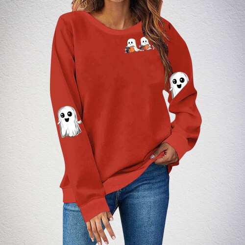 Γυναικείο φούτερ για πάρτι Halloween με θέμα τα φαντάσματα, πουλόβερ για πάρτι Halloween 1