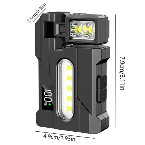 Multi-functional EDC Flashlight, 400LM Rechargeable Work Light, with Magnetic Base & COB Sidelight 1
