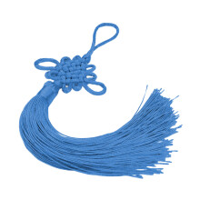 Chinese Knot Tassels Festival Knot Pendant Ornament-Lake Blue