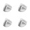 Pack of 4 Multipurpose Grids Connectors-    White Angle 1