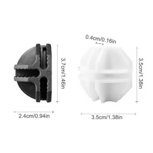 Pack of 4 Multipurpose Grids Connectors-    White Angle 1