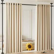 Kraftig justerbar romdeler med gulv-til-tak-spennstang, 1,2-3 fot H 7,6-18 cm B, uten boring, svart
