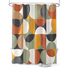 Rideau de douche vintage nordique imperméable 72" x 72" (183 x 183 cm) avec œillets et crochets, lavable, compatible avec les tringles standard