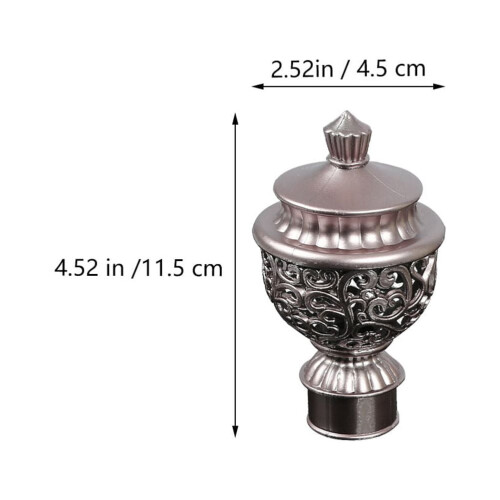 4 barras romanas decorativas caladas para cortinas (oro rosa) 1