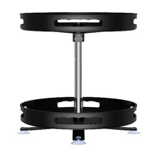 MOQIN 360 Rotating 3-Tier Cabinet Organizer Rack | Adjustable Non-Slip Kitchen & Pantry Shelf | Compatible with Spices, Bathroom Supplies, Cooking