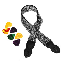 Pasek na ramię z haftem do gitary basowej, elektrycznej i akustycznej