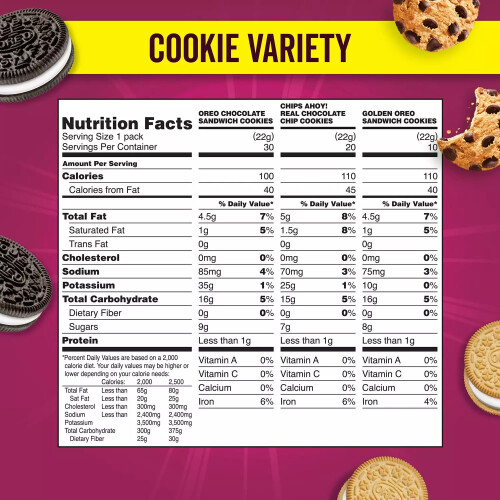 Pacote Variado de Biscoitos Doces Nabisco (60 unidades) 2