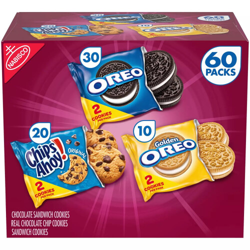 Pacote Variado de Biscoitos Doces Nabisco (60 unidades)